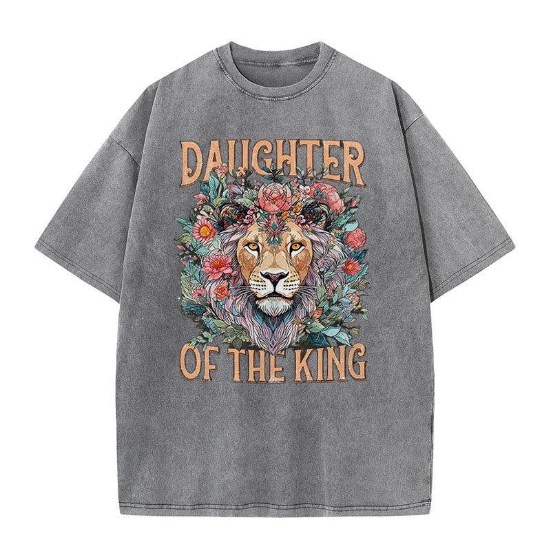 Christianartworkshop Christliches Unisex-T-Shirt mit Aufschrift „Daughter Of The King“, gewaschen