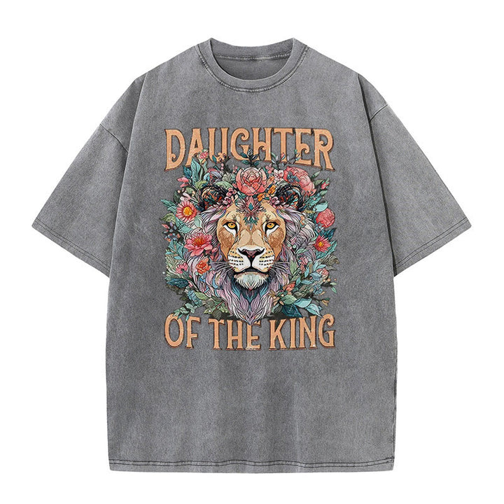Christianartworkshop Christliches Unisex-T-Shirt mit Aufschrift „Daughter Of The King“, gewaschen