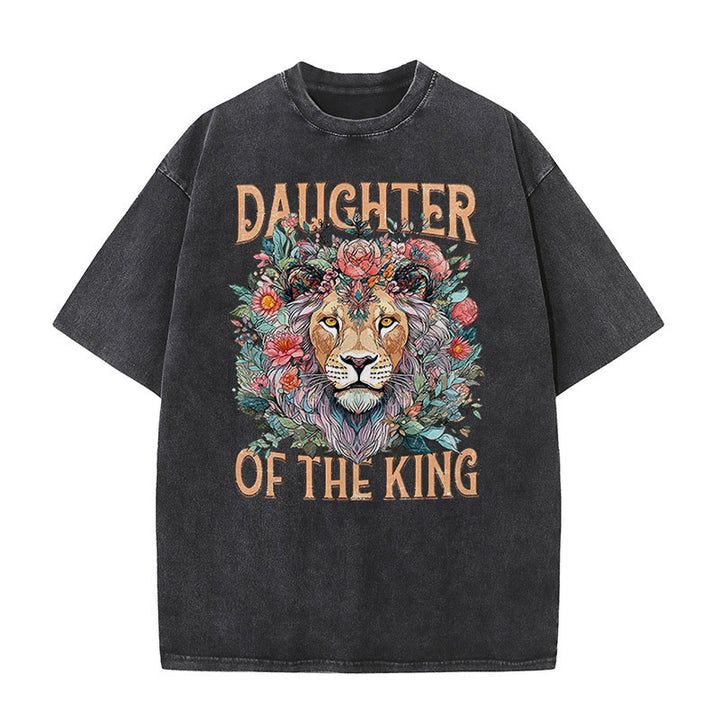 Christianartworkshop Christliches Unisex-T-Shirt mit Aufschrift „Daughter Of The King“, gewaschen
