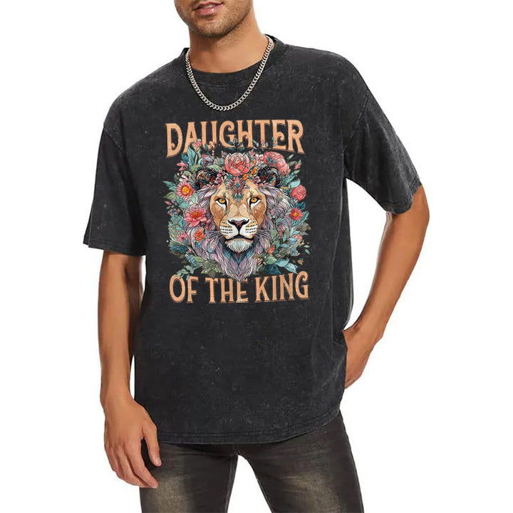 Christianartworkshop Christliches Unisex-T-Shirt mit Aufschrift „Daughter Of The King“, gewaschen