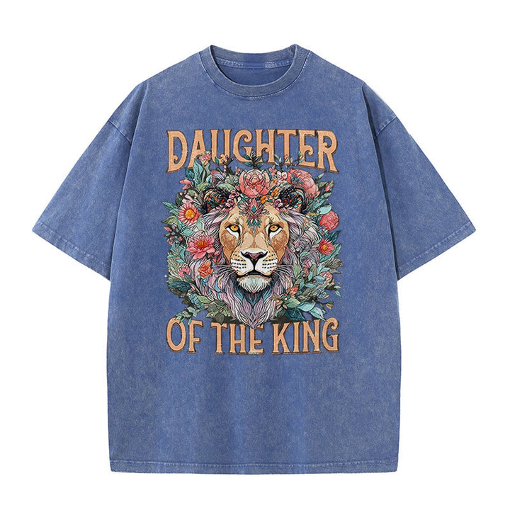 Christianartworkshop Christliches Unisex-T-Shirt mit Aufschrift „Daughter Of The King“, gewaschen