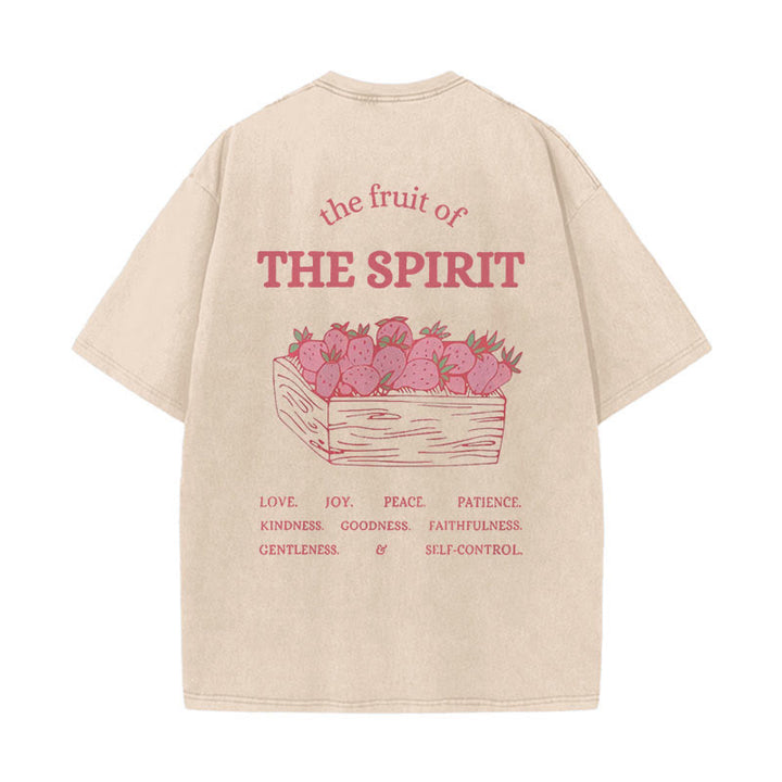 Christianartworkshop Frucht des Geistes Unisex gewaschenes T-Shirt - Aprikose - 5XL - image 13