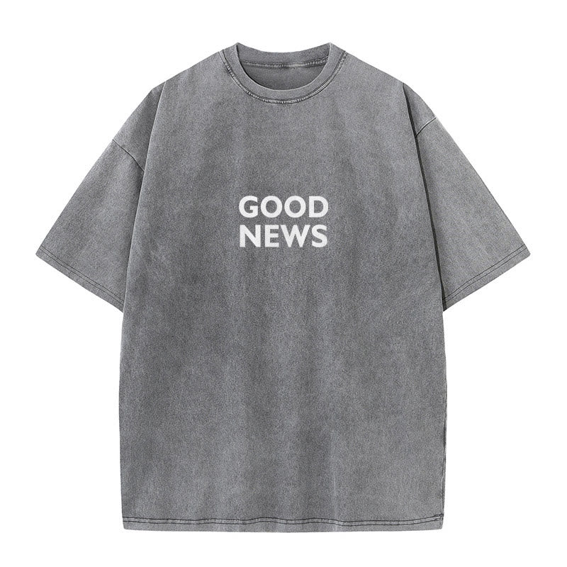 Christianartworkshop "Denn Gott hat die Welt so geliebt" Unisex gewaschenes T-Shirt - image 6