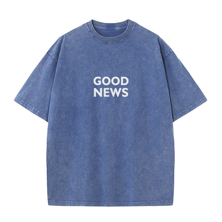 Christianartworkshop "Denn Gott hat die Welt so geliebt" Unisex gewaschenes T-Shirt - image 4