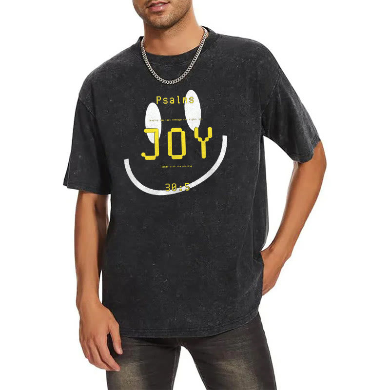 Christianartworkshop Joy Psalm 30:5 Unisex gewaschenes T-Shirt - image 10