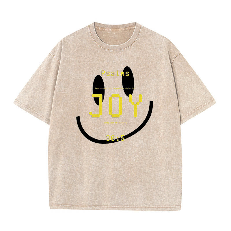 Christianartworkshop Joy Psalm 30:5 Unisex gewaschenes T-Shirt - Aprikose - 5XL - image 7