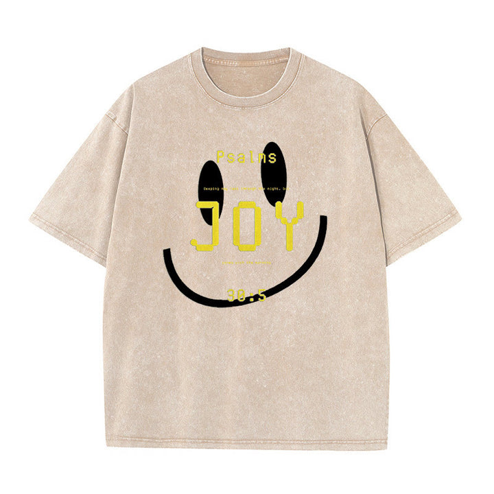 Christianartworkshop Joy Psalm 30:5 Unisex gewaschenes T-Shirt - Aprikose - 5XL - image 7