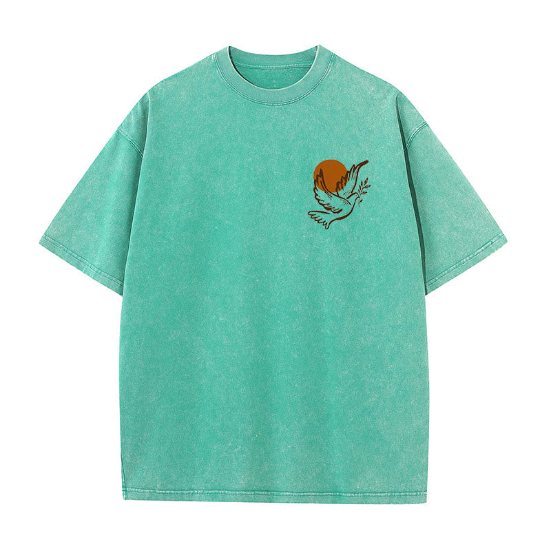 Christianartworkshop Unisex-T-Shirt mit Aufschrift „Geist des Herrn und Freiheit“, gewaschen - image 1