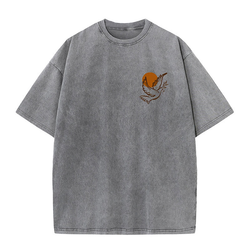 Christianartworkshop Unisex-T-Shirt mit Aufschrift „Geist des Herrn und Freiheit“, gewaschen - image 9