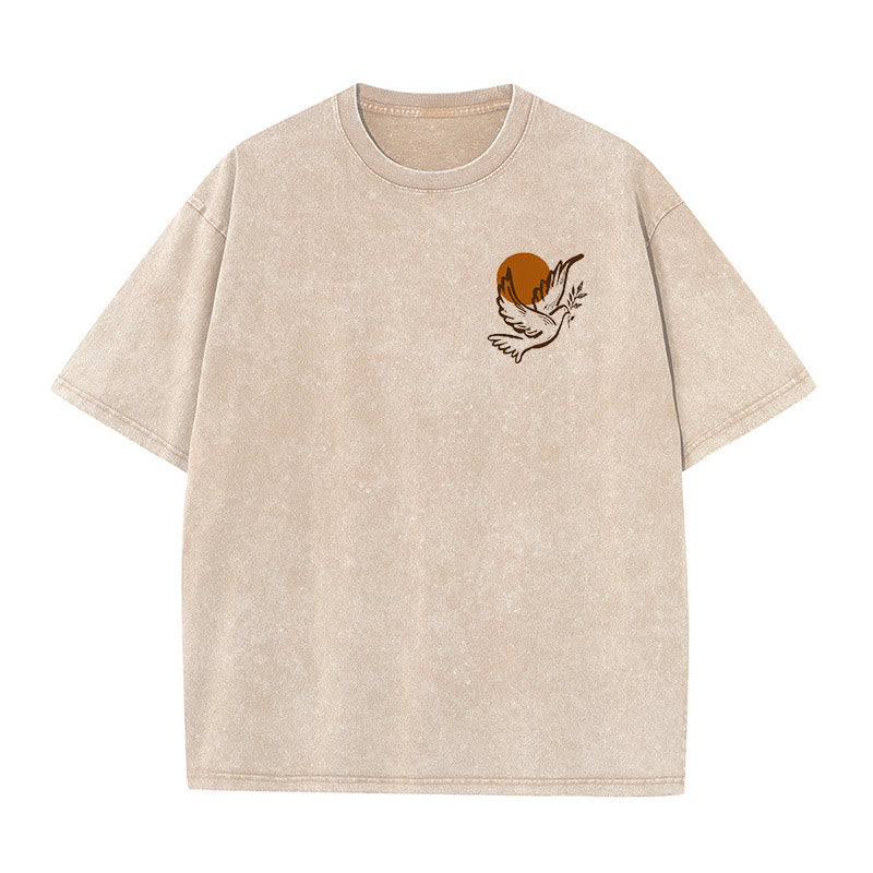 Christianartworkshop Unisex-T-Shirt mit Aufschrift „Geist des Herrn und Freiheit“, gewaschen - image 4