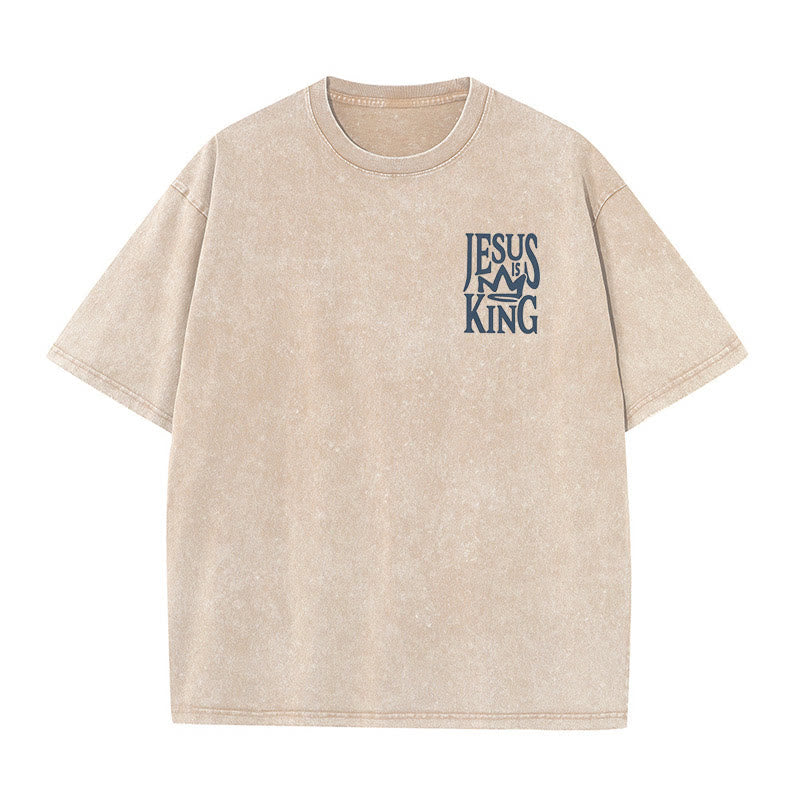Christianartworkshop Unisex-T-Shirt mit Jesus-Symbol, gewaschen - image 5