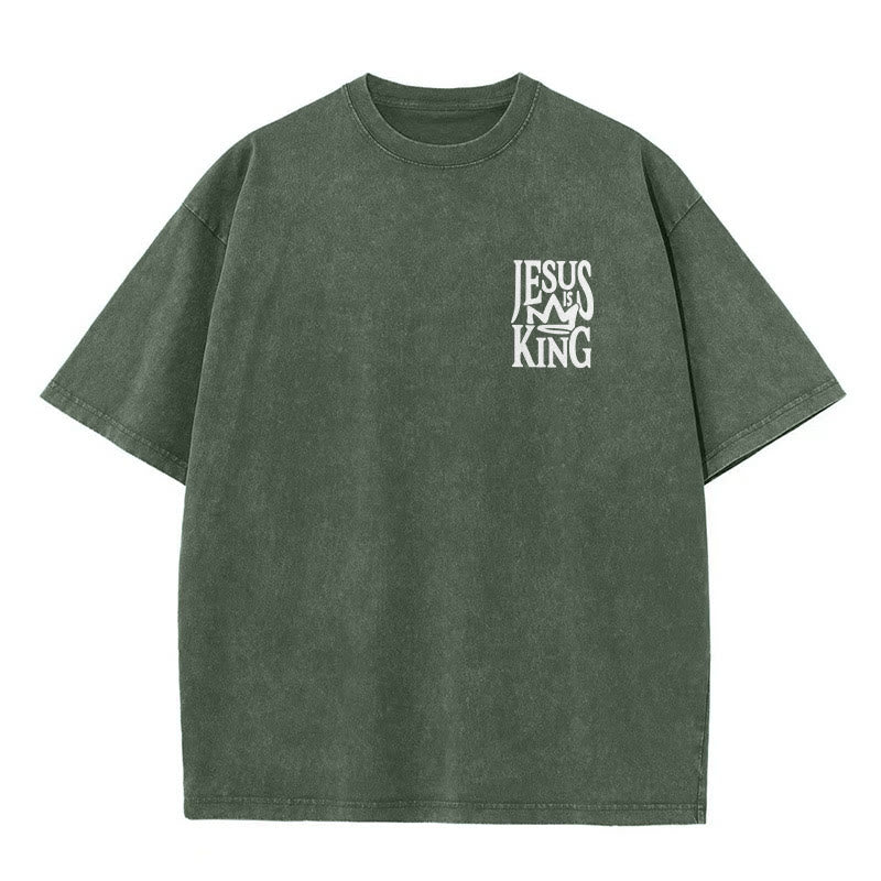 Christianartworkshop Unisex-T-Shirt mit Jesus-Symbol, gewaschen - image 17