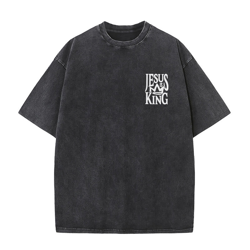 Christianartworkshop Unisex-T-Shirt mit Jesus-Symbol, gewaschen - image 9
