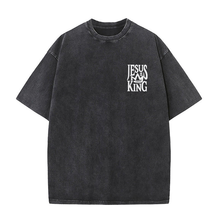 Christianartworkshop Unisex-T-Shirt mit Jesus-Symbol, gewaschen - image 9