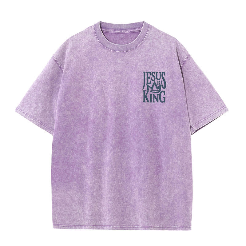 Christianartworkshop Unisex-T-Shirt mit Jesus-Symbol, gewaschen - image 10