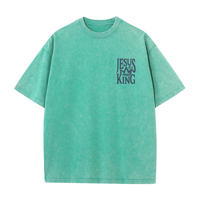 Christianartworkshop Unisex-T-Shirt mit Jesus-Symbol, gewaschen - image 14