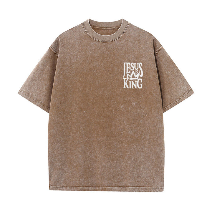 Christianartworkshop Unisex-T-Shirt mit Jesus-Symbol, gewaschen - image 19