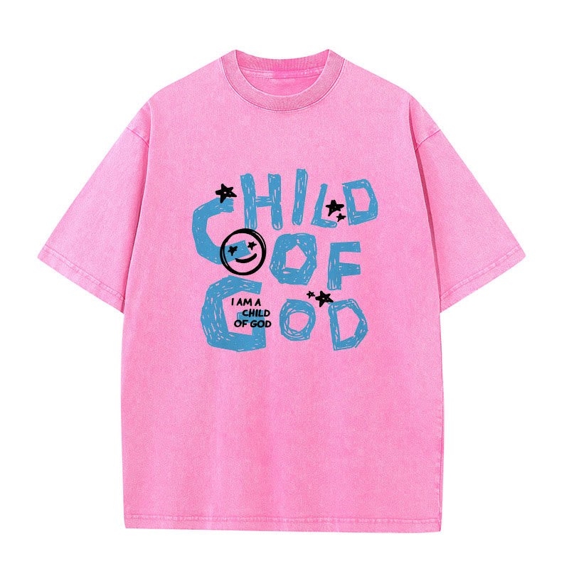 Christianartworkshop Unisex-T-Shirt mit Aufschrift „Child of God“ - Rosa - 5XL - image 0