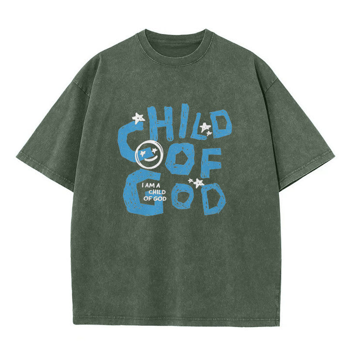 Christianartworkshop Unisex-T-Shirt mit Aufschrift „Child of God“ - Armeegrün - 5XL - image 6