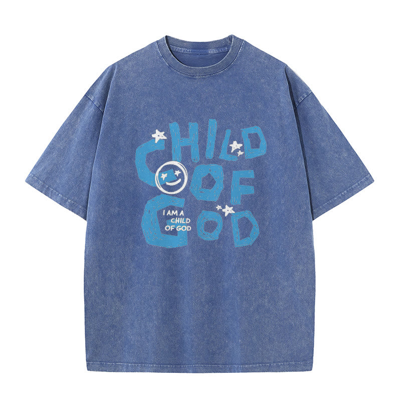 Christianartworkshop Unisex-T-Shirt mit Aufschrift „Child of God“ - Blau - 5XL - image 11