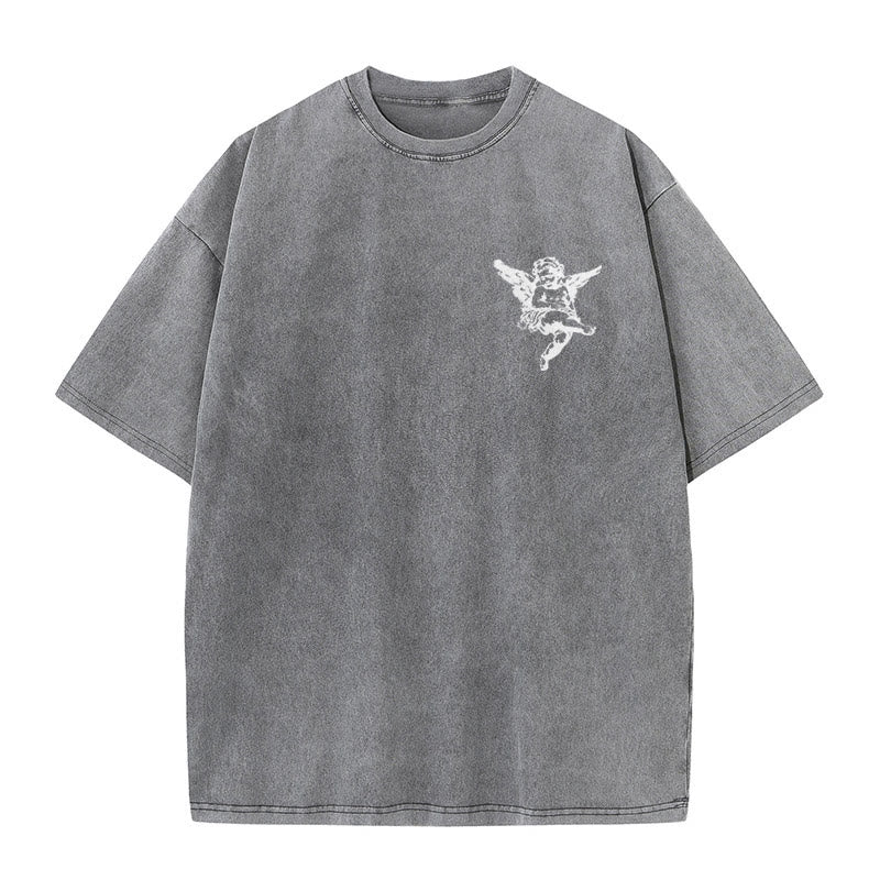 Christianartworkshop Inspiriertes gesegnetes T-Shirt mit Cherub-Design, Unisex, gewaschenes T-Shirt - image 11