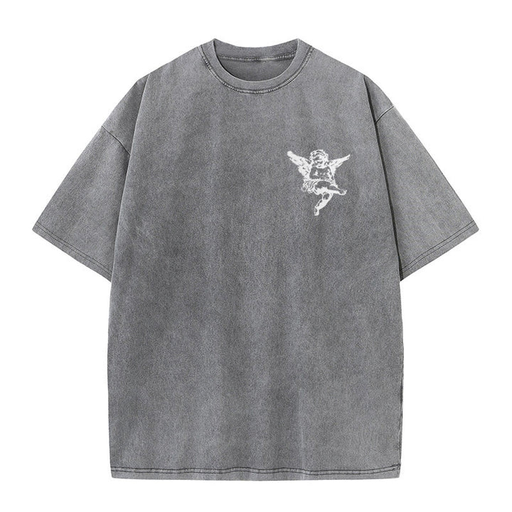 Christianartworkshop Inspiriertes gesegnetes T-Shirt mit Cherub-Design, Unisex, gewaschenes T-Shirt - image 11