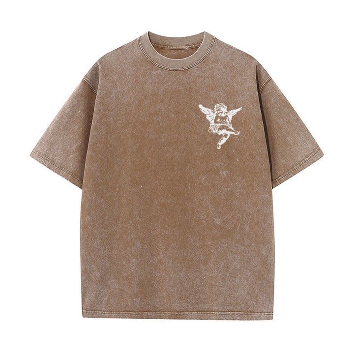 Christianartworkshop Inspiriertes gesegnetes T-Shirt mit Cherub-Design, Unisex, gewaschenes T-Shirt - image 12