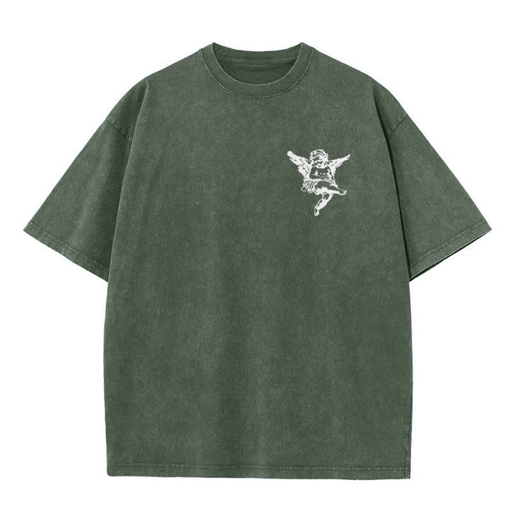 Christianartworkshop Inspiriertes gesegnetes T-Shirt mit Cherub-Design, Unisex, gewaschenes T-Shirt - image 9