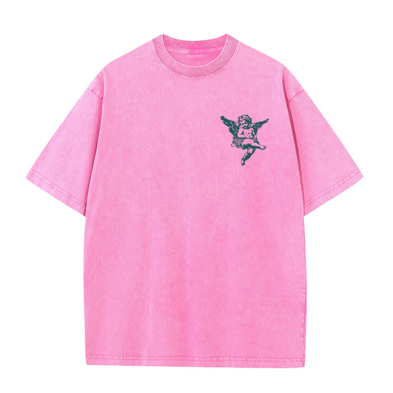 Christianartworkshop Inspiriertes gesegnetes T-Shirt mit Cherub-Design, Unisex, gewaschenes T-Shirt - image 14