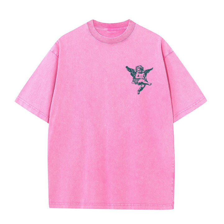 Christianartworkshop Inspiriertes gesegnetes T-Shirt mit Cherub-Design, Unisex, gewaschenes T-Shirt - image 14