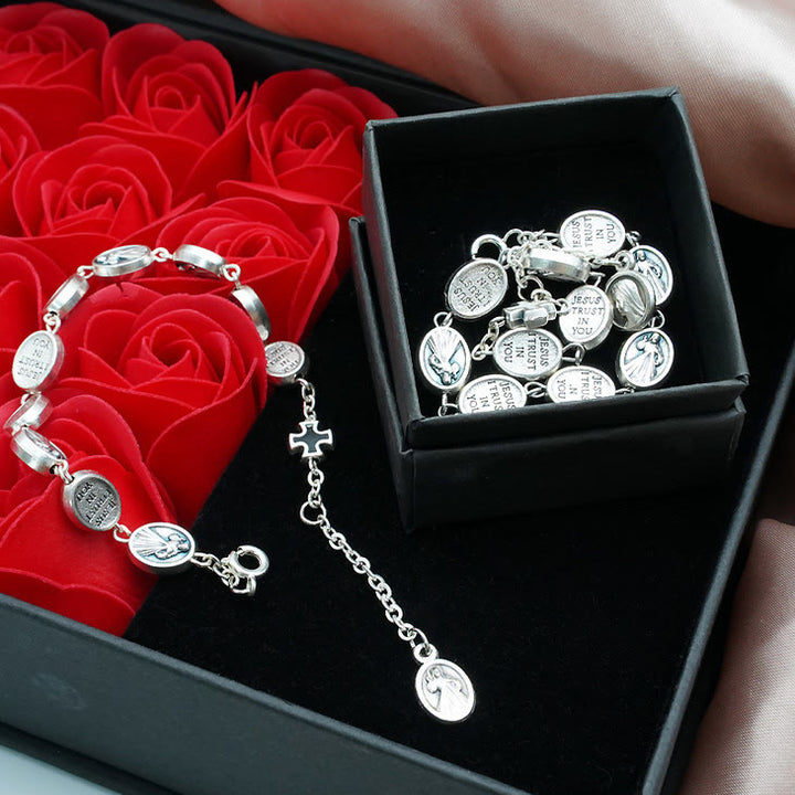 Christianartworkshop St. Benedikt, Wundertätige Medaille & Kreuz Klassisches Armband: Ein zeitloses Zeichen göttlichen Schutzes - image 1