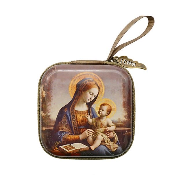 Christianartworkshop 9 Muster, quadratische Rosenkranzetuis im Cartoon-Stil: Eine schöne Mischung aus Glauben und Funktion - Stil-B - image 2