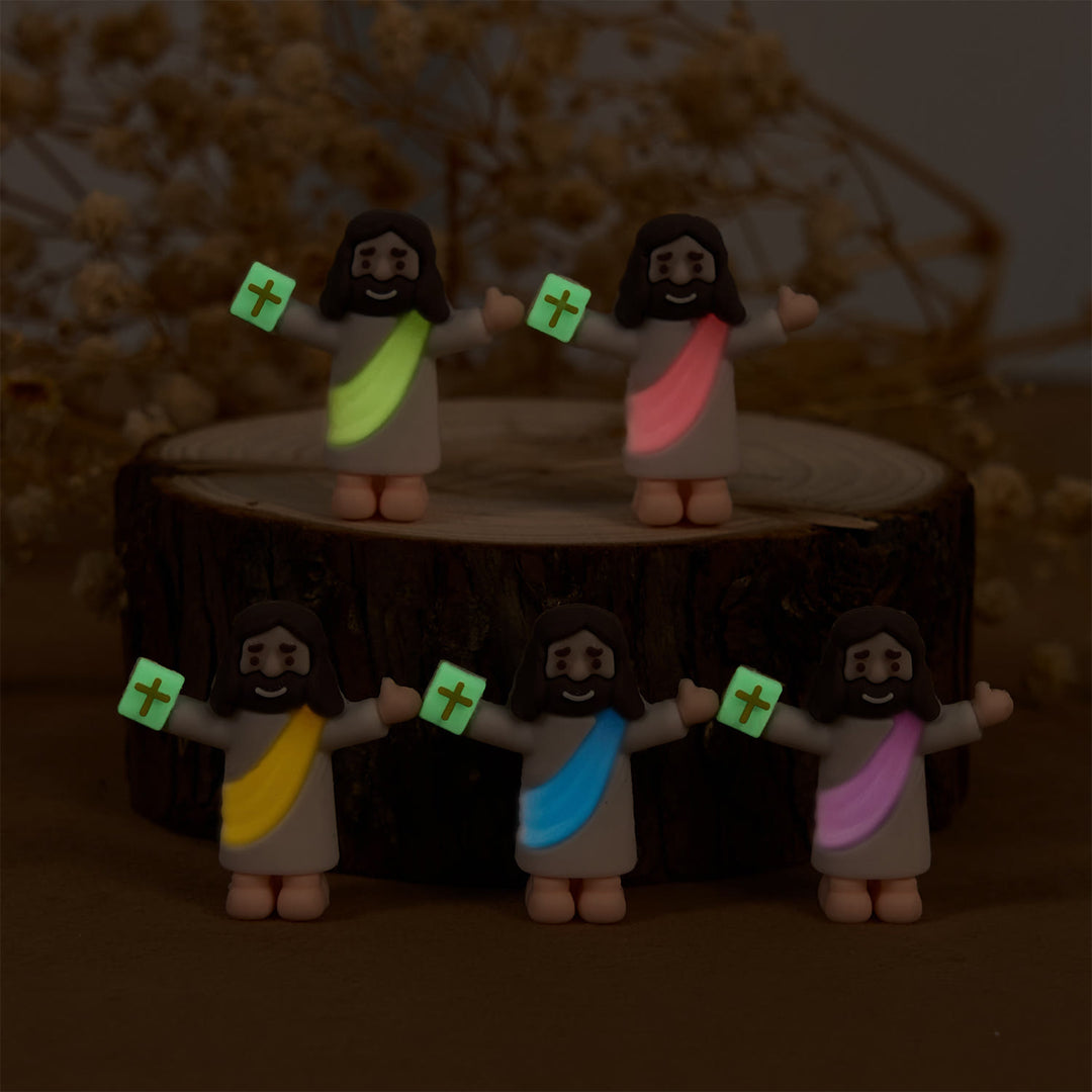 Christianartworkshop 5/10/20/30 Stück Glaube – inspirierte Mini-Jesus-Figuren mit Bibel in der Hand - image 1