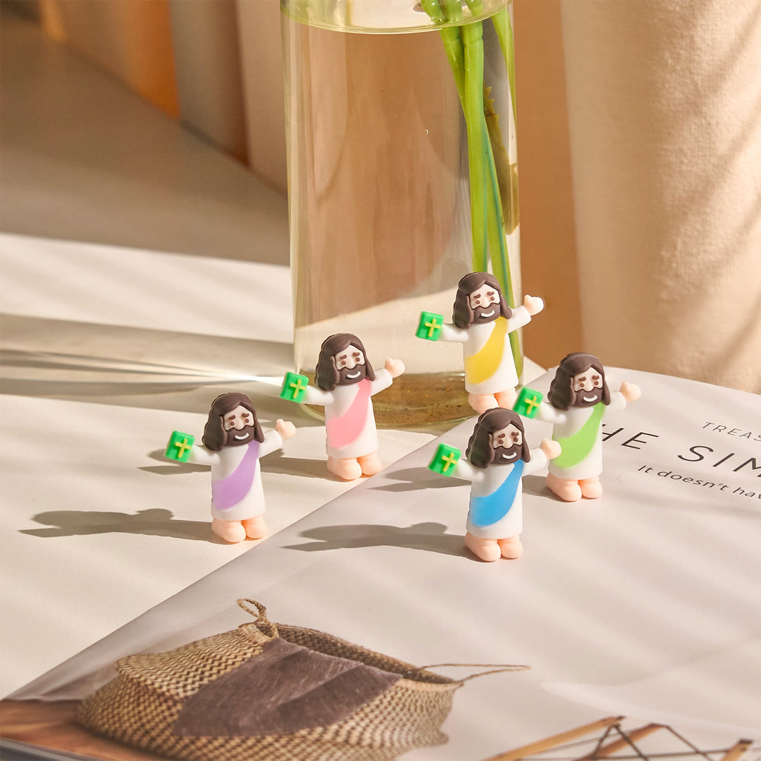 Christianartworkshop 5/10/20/30 Stück Glaube – inspirierte Mini-Jesus-Figuren mit Bibel in der Hand - image 8