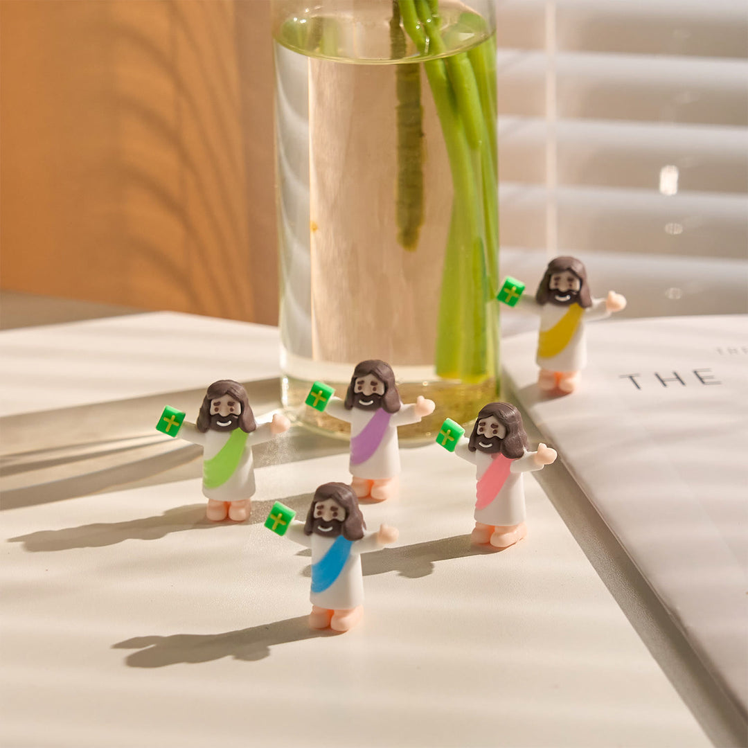 Christianartworkshop 5/10/20/30 Stück Glaube – inspirierte Mini-Jesus-Figuren mit Bibel in der Hand - image 6