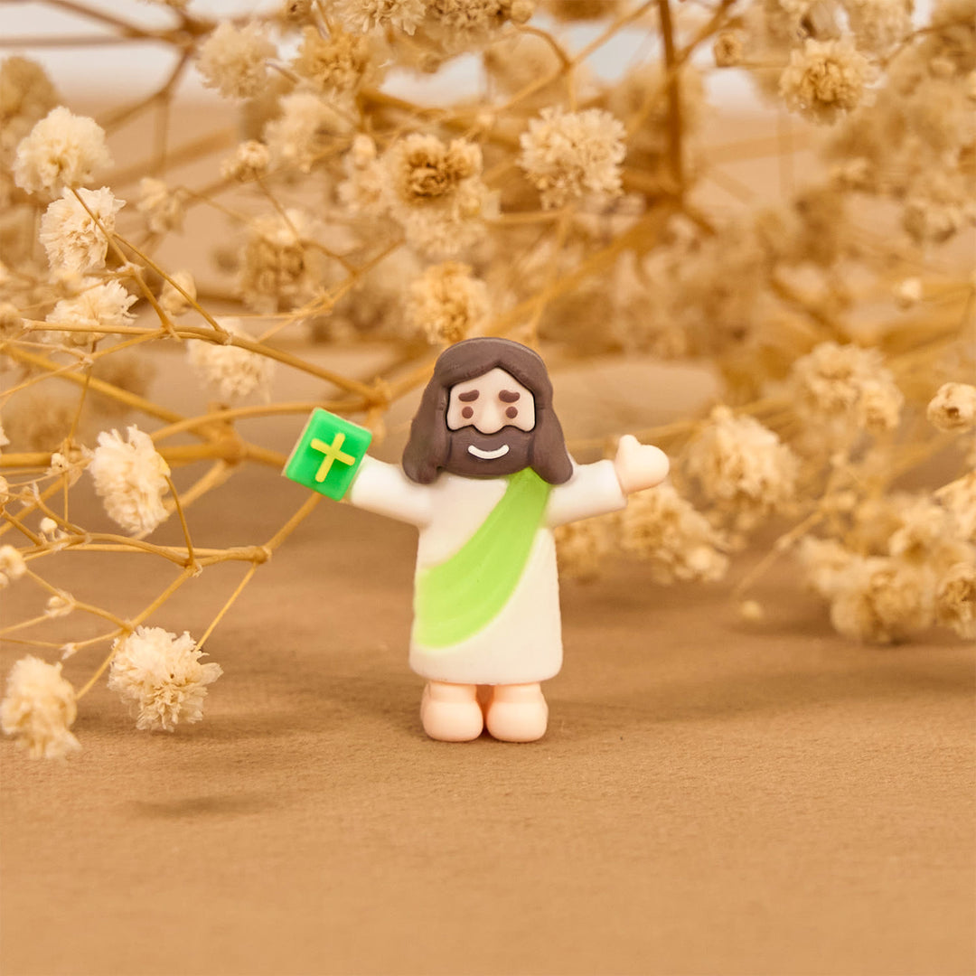 Christianartworkshop 5/10/20/30 Stück Glaube – inspirierte Mini-Jesus-Figuren mit Bibel in der Hand - image 13