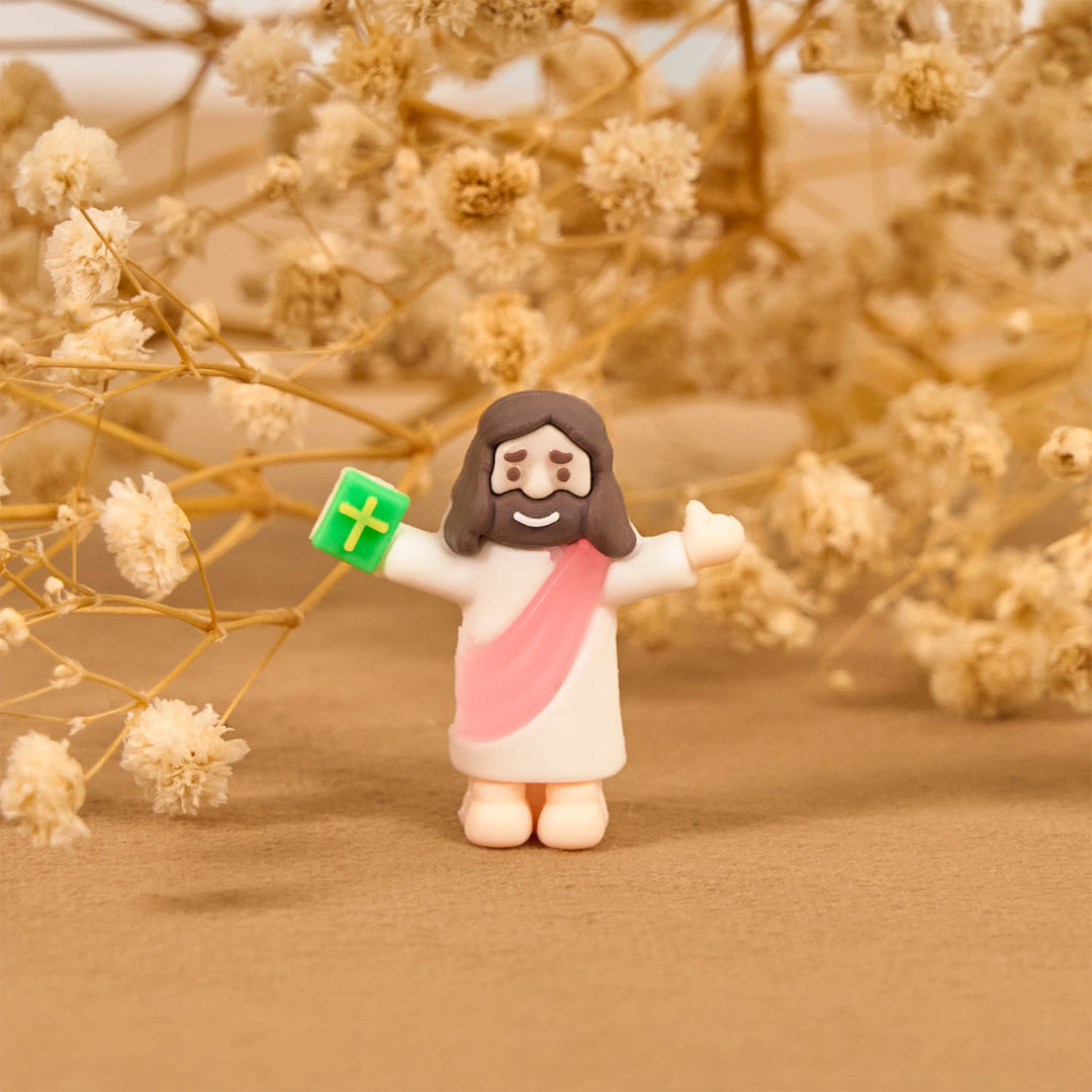 Christianartworkshop 5/10/20/30 Stück Glaube – inspirierte Mini-Jesus-Figuren mit Bibel in der Hand - image 10
