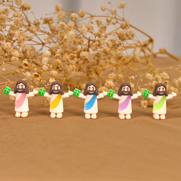 Christianartworkshop 5/10/20/30 Stück Glaube – inspirierte Mini-Jesus-Figuren mit Bibel in der Hand - image 5
