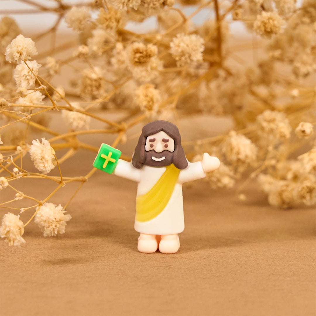 Christianartworkshop 5/10/20/30 Stück Glaube – inspirierte Mini-Jesus-Figuren mit Bibel in der Hand - image 10