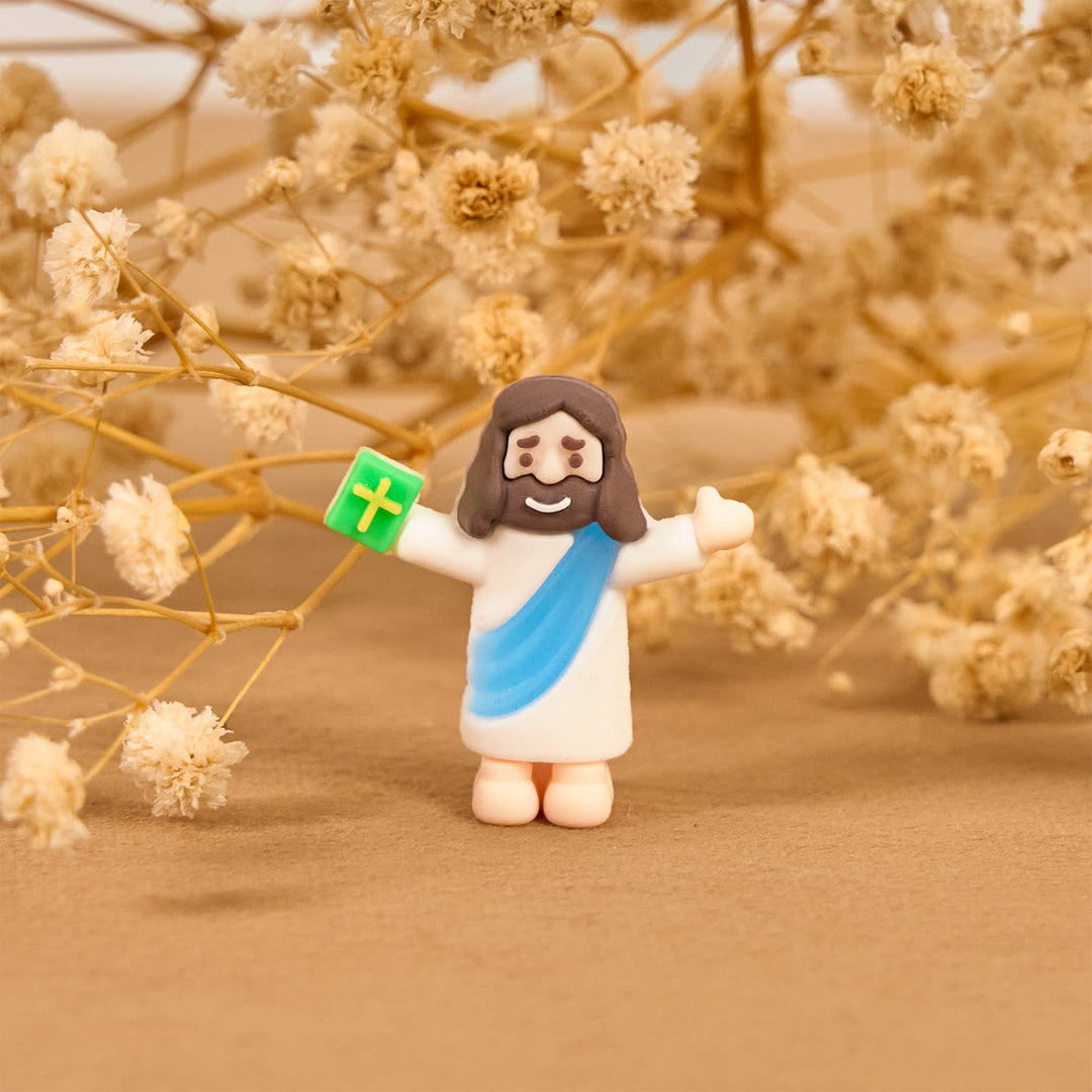 Christianartworkshop 5/10/20/30 Stück Glaube – inspirierte Mini-Jesus-Figuren mit Bibel in der Hand - image 12