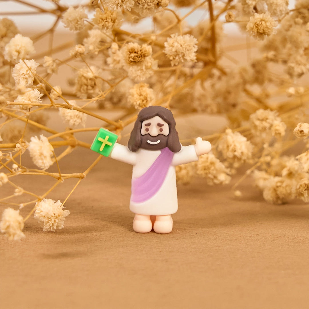 Christianartworkshop 5/10/20/30 Stück Glaube – inspirierte Mini-Jesus-Figuren mit Bibel in der Hand - image 8