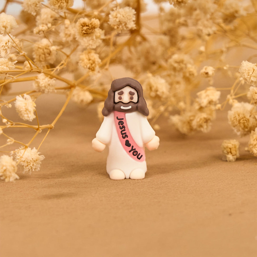 Christianartworkshop 5/10/20/30 Stück, im Dunkeln leuchtende, bunte Mini-Jesus-Figur mit „Jesus Love you“ - image 4