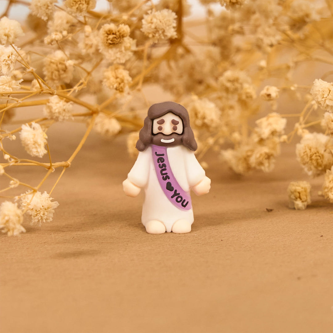 Christianartworkshop 5/10/20/30 Stück, im Dunkeln leuchtende, bunte Mini-Jesus-Figur mit „Jesus Love you“ - image 6