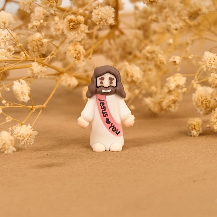 Christianartworkshop 5/10/20/30 Stück, im Dunkeln leuchtende, bunte Mini-Jesus-Figur mit „Jesus Love you“ - image 4