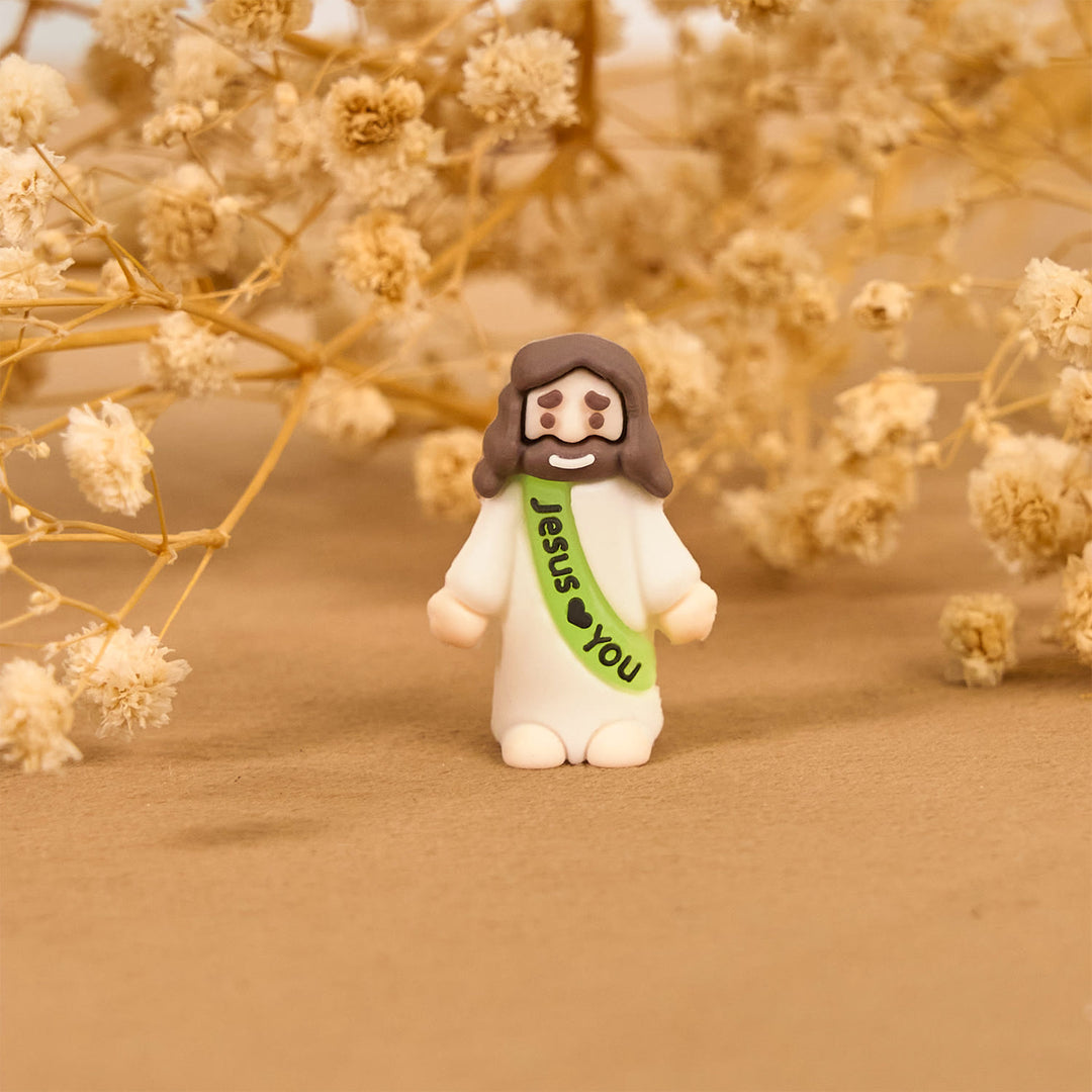 Christianartworkshop 5/10/20/30 Stück, im Dunkeln leuchtende, bunte Mini-Jesus-Figur mit „Jesus Love you“ - image 7