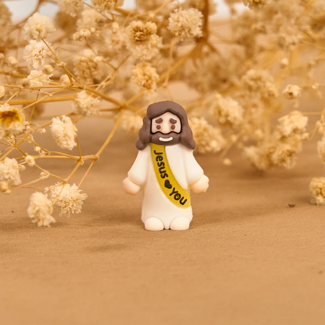 Christianartworkshop 5/10/20/30 Stück, im Dunkeln leuchtende, bunte Mini-Jesus-Figur mit „Jesus Love you“ - image 8