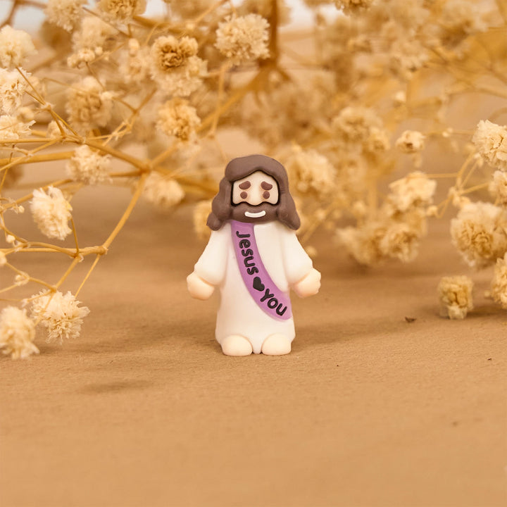 Christianartworkshop 5/10/20/30 Stück, im Dunkeln leuchtende, bunte Mini-Jesus-Figur mit „Jesus Love you“ - image 7