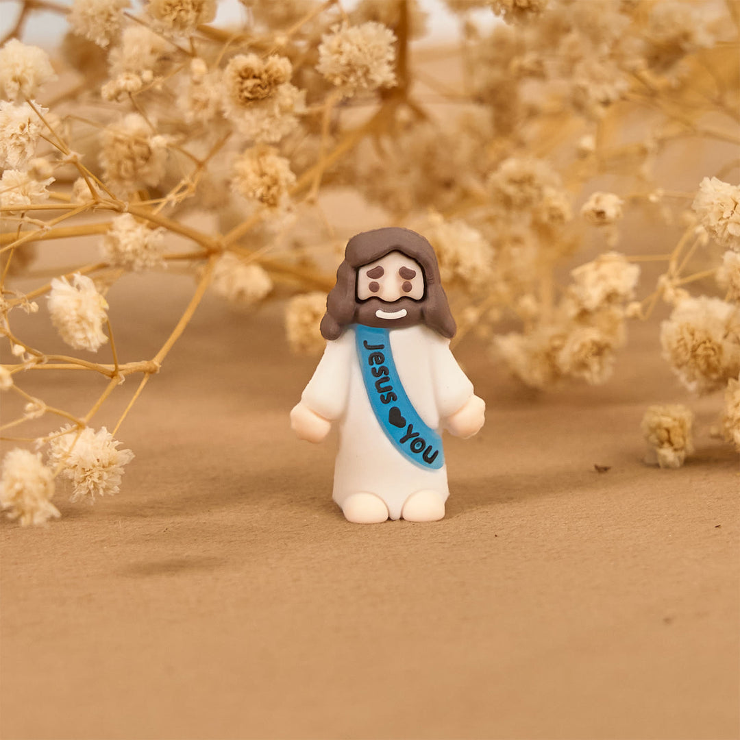 Christianartworkshop 5/10/20/30 Stück, im Dunkeln leuchtende, bunte Mini-Jesus-Figur mit „Jesus Love you“ - image 5