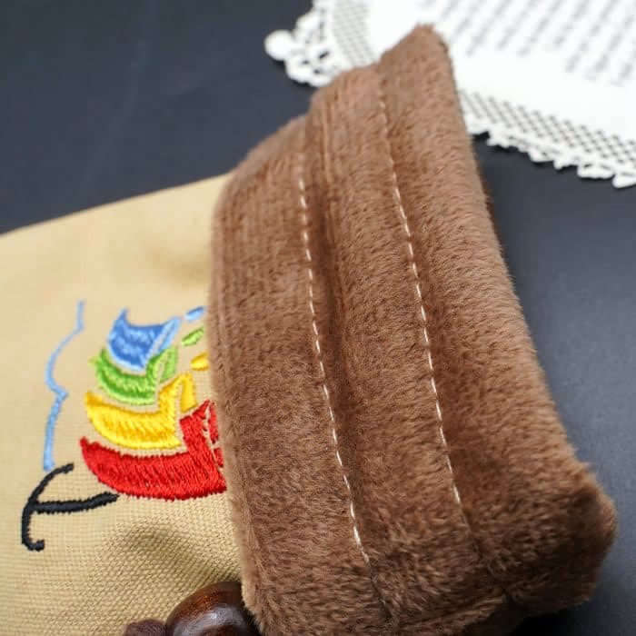 Christianartworkshop Jubilee Pilgrim Schmuckbeutel aus Baumwolle, Aufbewahrungstasche mit bunter Segelboot- und Kreuzstickerei: Göttlicher Schutz - image 2