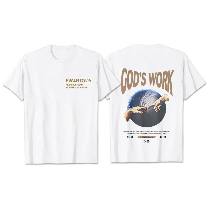 Christianartworkshop Gottes Werk.Psalm 139:14 Unisex Baumwoll-T-Shirt